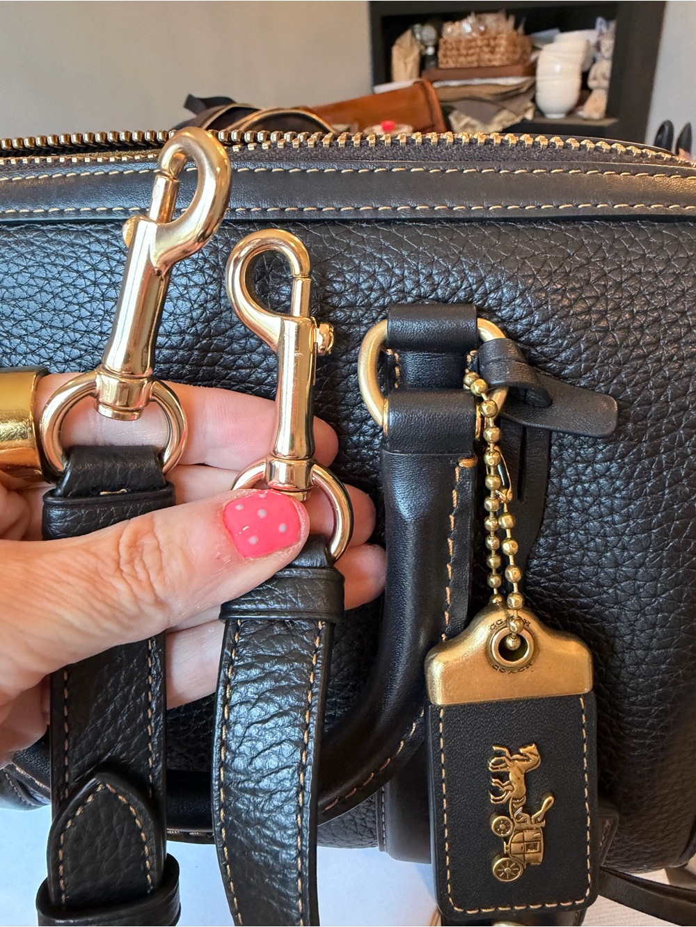 Coach Ruby 25 Satchel, Black with Gold Hardware - Picture 11 of 15